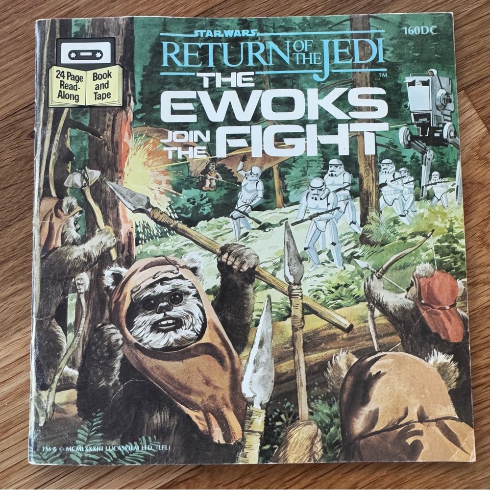 The Ewoks Join the Fight Paperback Book by Bonnie Bogart (No audio tape)